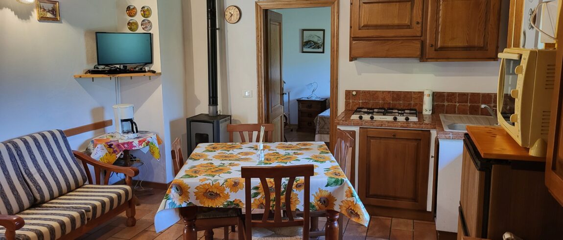 Interieur van Appartement Belvedere met warme Toscaanse sfeer
