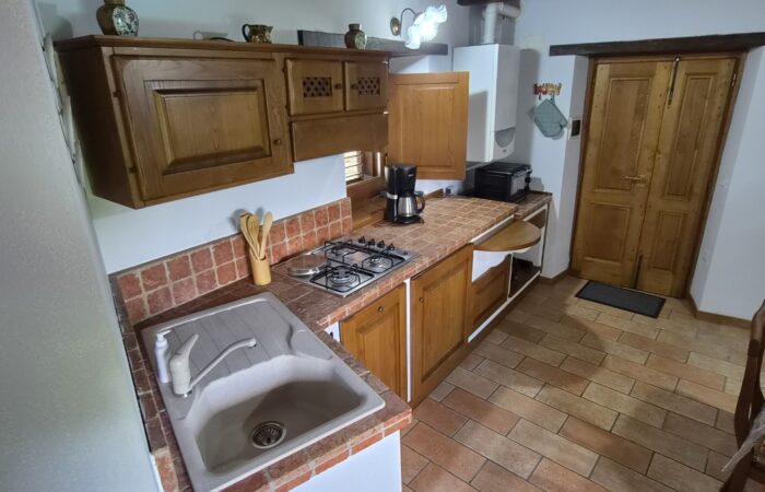 Eigen keuken van vakantieappartement Terra in Toscaanse stijl