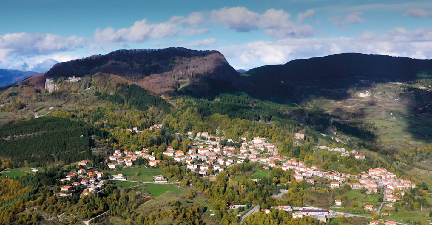 Chiusi della Verna in Toscane met panorama