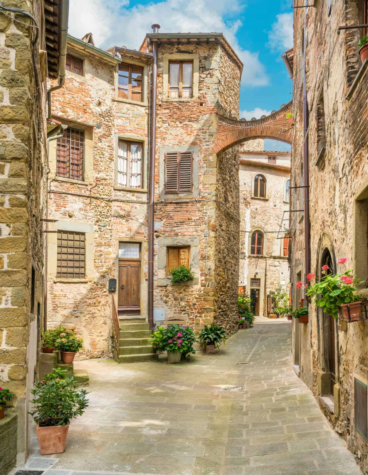 Historisch centrum van Anghiari in Toscane