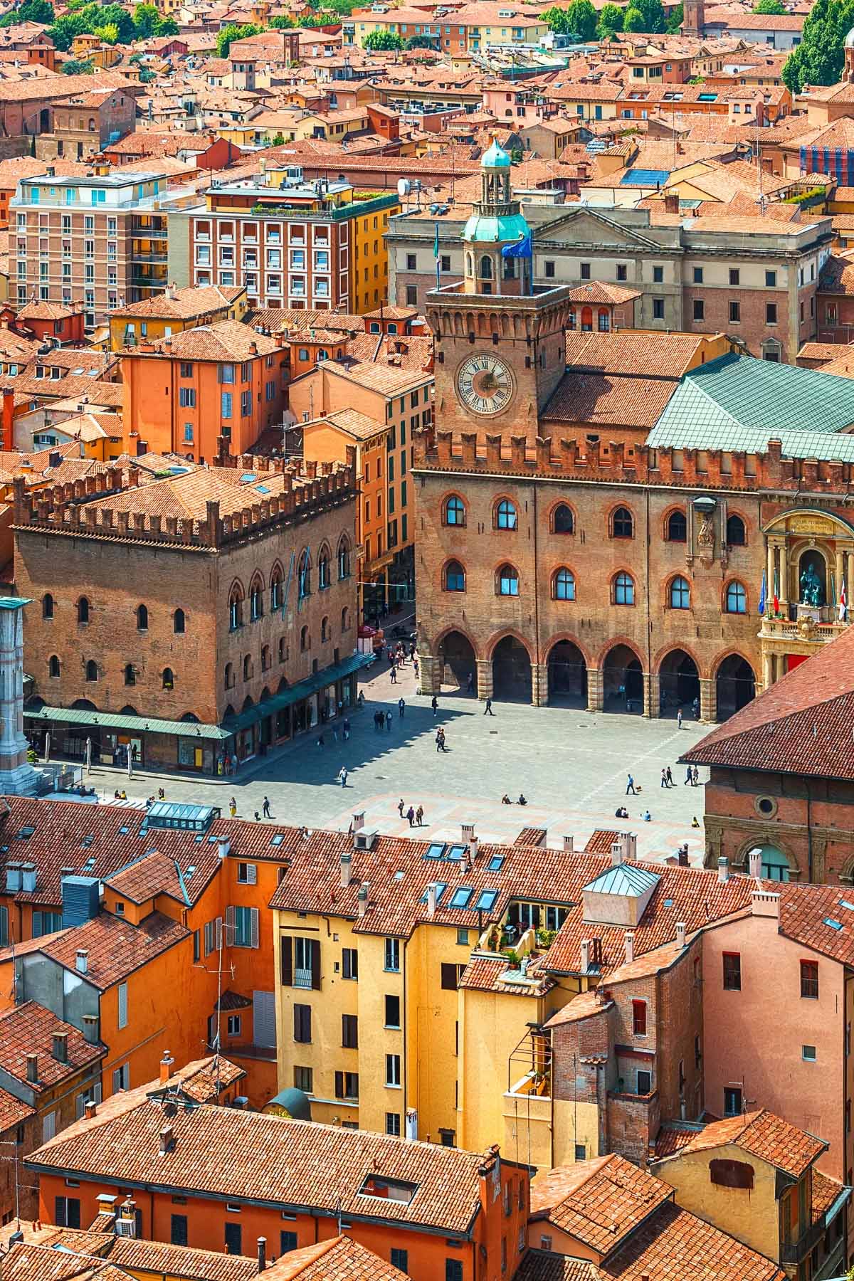 Historisch centrum van Bologna in Italië