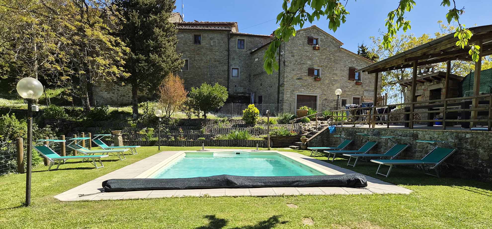 Parkeren bij Borgo Vista Serena in Toscane