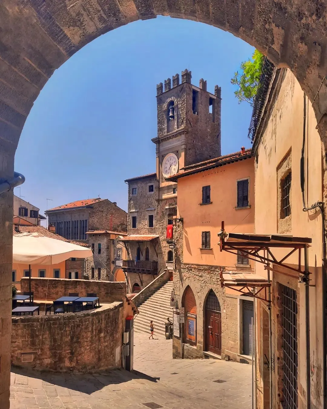 Historisch centrum van Cortona in Toscane