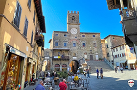 Historisch centrum van Cortona in Toscane