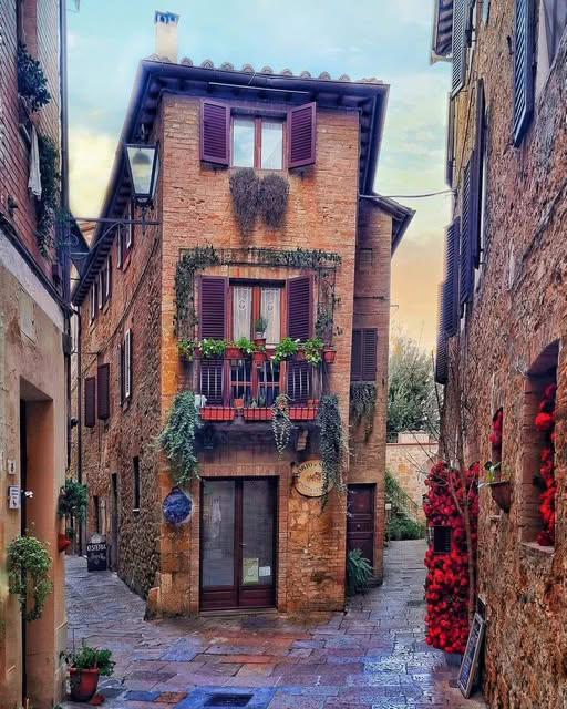 Historisch centrum van Pienza in Toscane