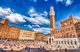 Historisch centrum van Siena in Toscane