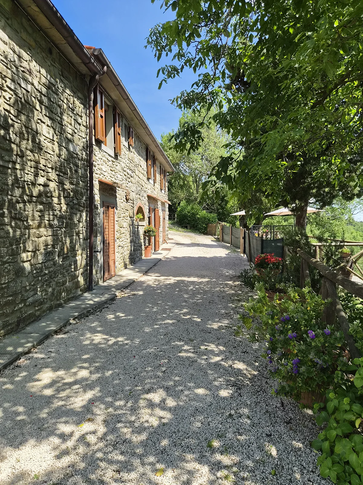 Stenen gevel bij appartement Toscane 2 personen