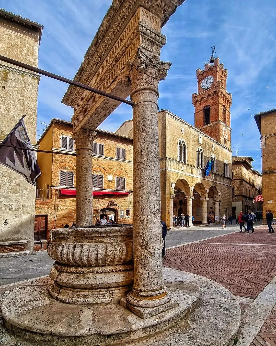 Historisch centrum van Pienza in Toscane